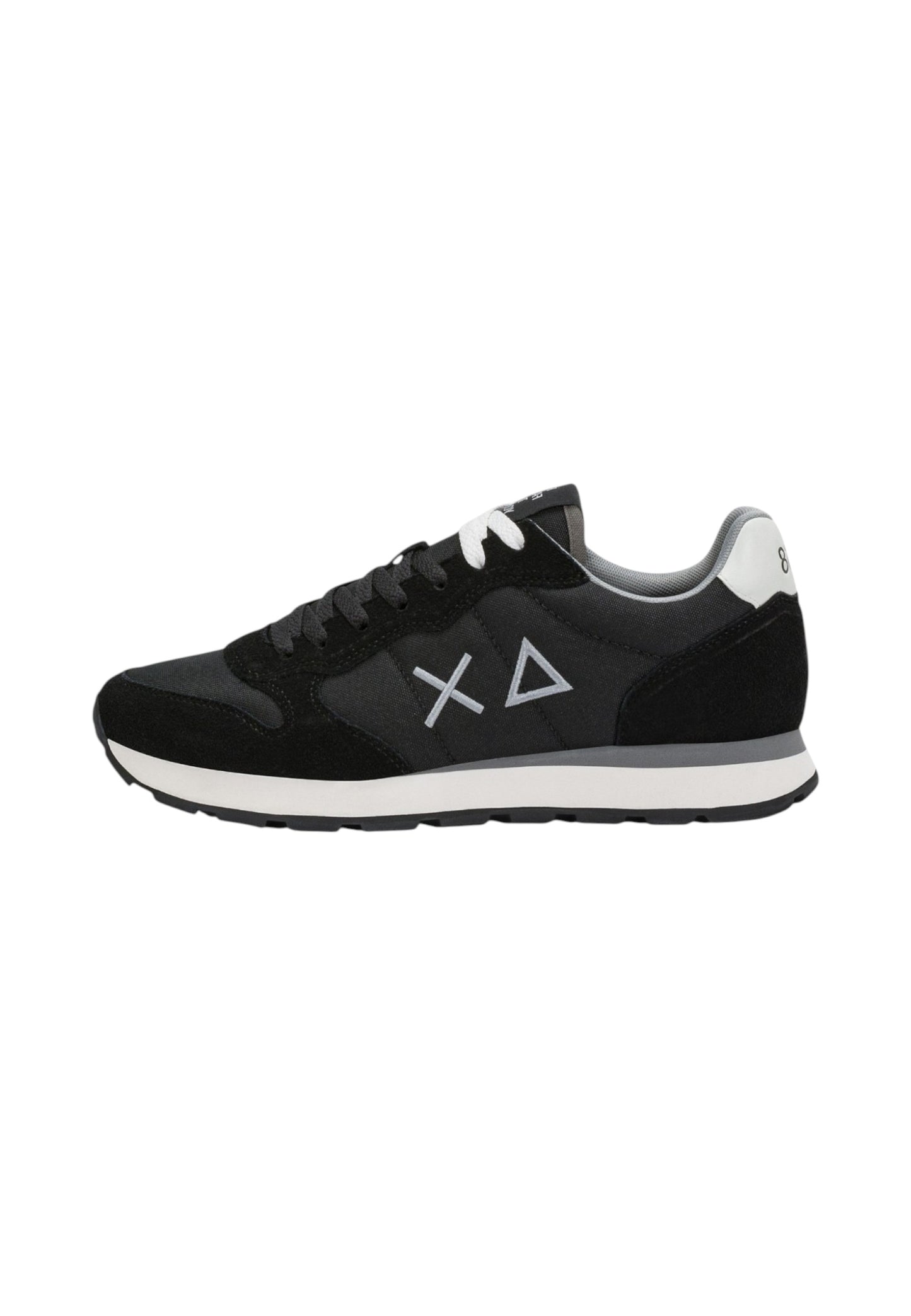 Sneakers Basse Uomo Sun68 Stile Running, Logo Ricamato, Nylon E Suede Tom Solid Z46101