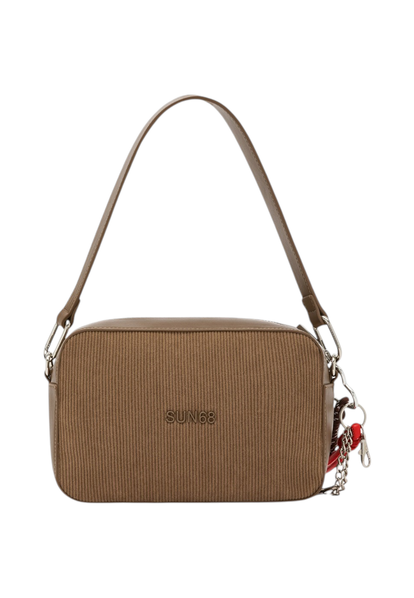 Borsa A Tracolla Donna Sun68 Camera Bag Velluto A Coste, Tracolla Regolabile, Tasca Frontale Con Zip, Chiusura Con Zip, Logo Frontale Corduroy Y46218