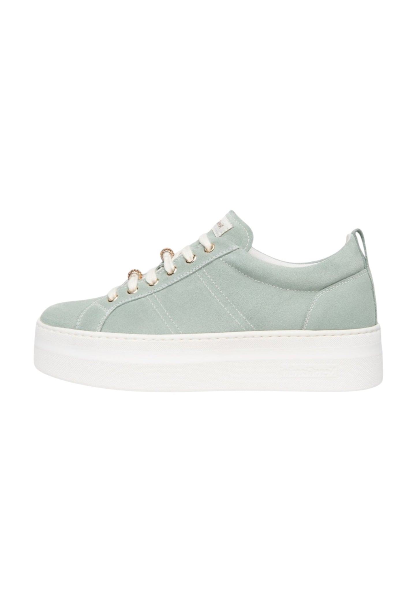 Sneakers Basse Donna Nero Giardini In Pelle Scamosciata Con Dettagli Gioiello Sui Lacci  E615310D