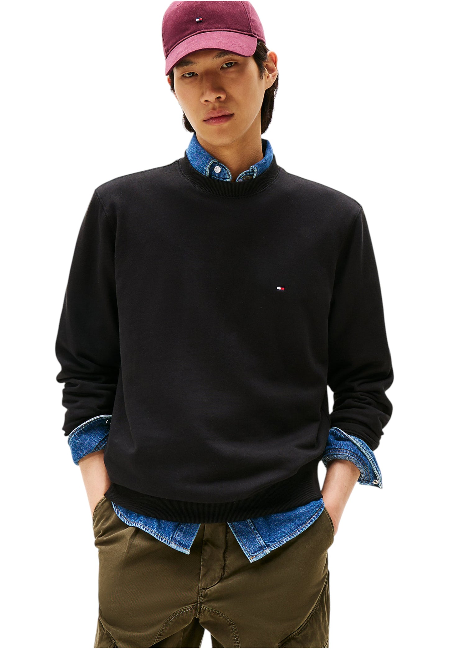 Felpa A Girocollo Uomo Tommy Hilfiger  Essential Terry MW0MW37237