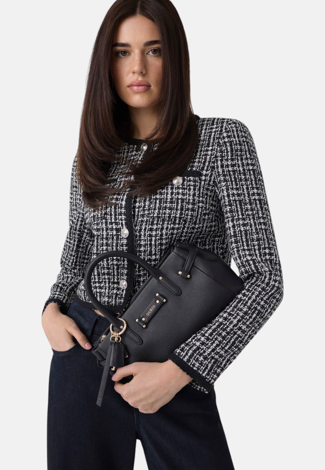 Borsa A Mano Donna Guess Small Girlfriend Satchel Dorothy HWBG2231050