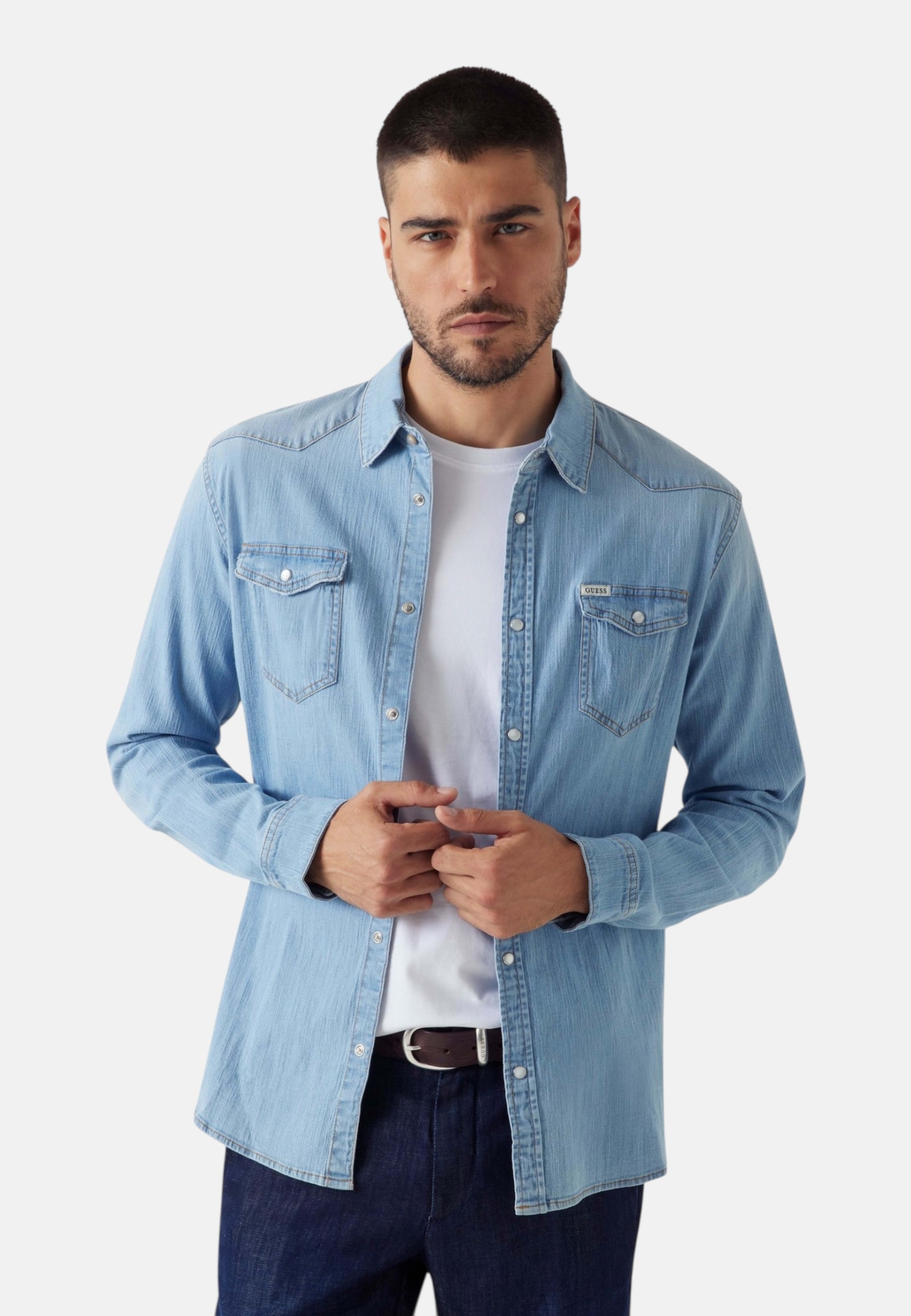 Camicia Manica lunga Uomo Guess  Truckee M4GH02D3PF5