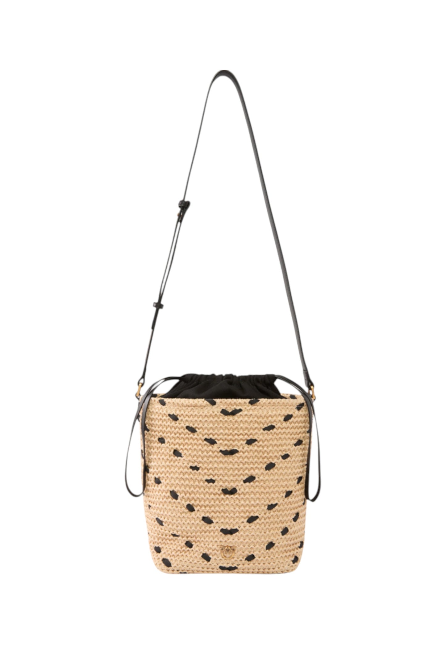 Borsa A Mano Donna Pinko In Rafia Bucket Mini Chevron 106835A391