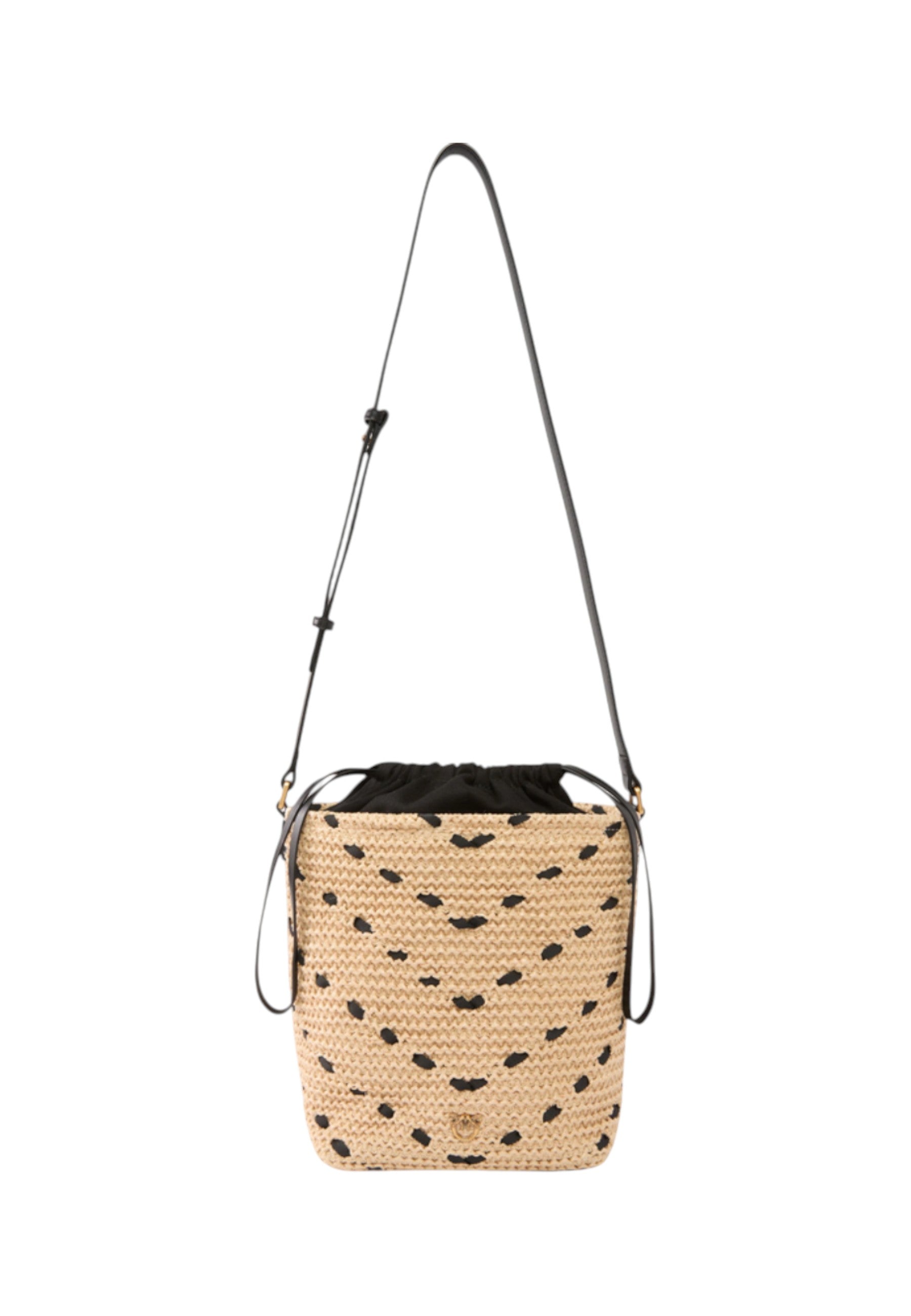 Borsa A Mano Donna Pinko In Rafia Bucket Mini Chevron 106835A391