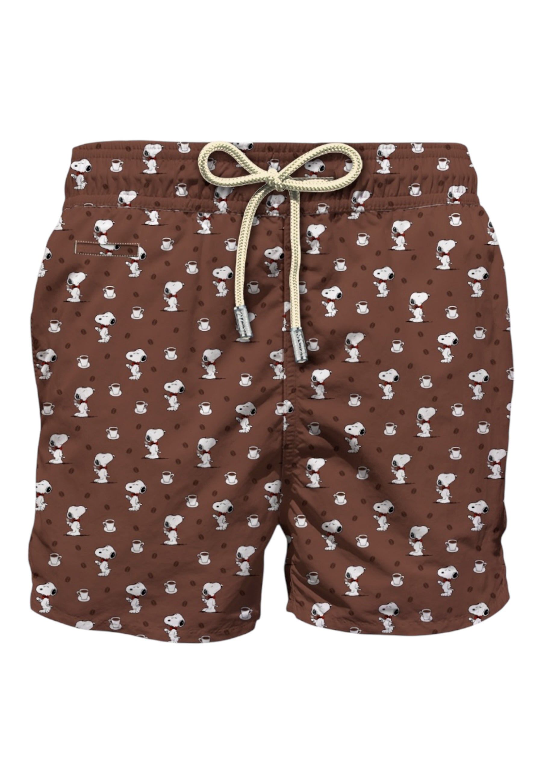 Costume da bagno Short Uomo Mc2 Saint Barth Snoopy Coffee Lighting Micro Fantasy LIG0003
