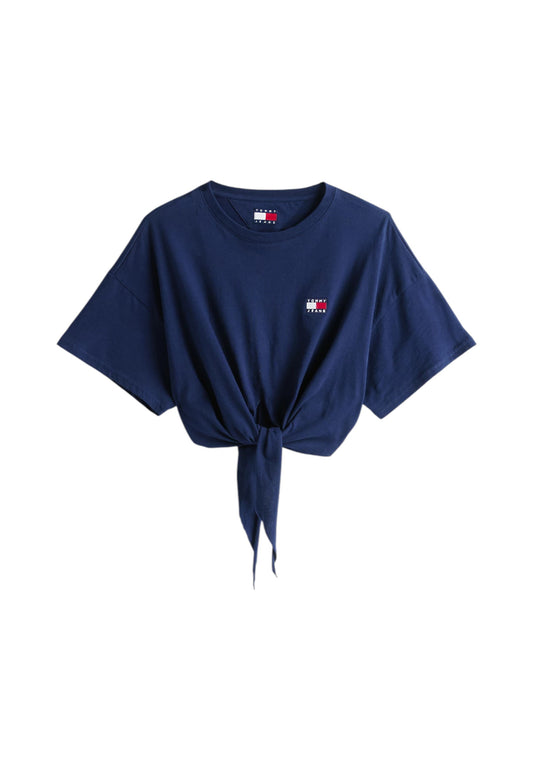 T-Shirt Manica Corta Donna Tommy Jeans  Tjw Reg Waist Tie Ba
