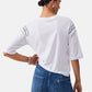 T-Shirt Manica Corta Donna Liu Jo Sleeve Motif Eco Line WA6128JS904
