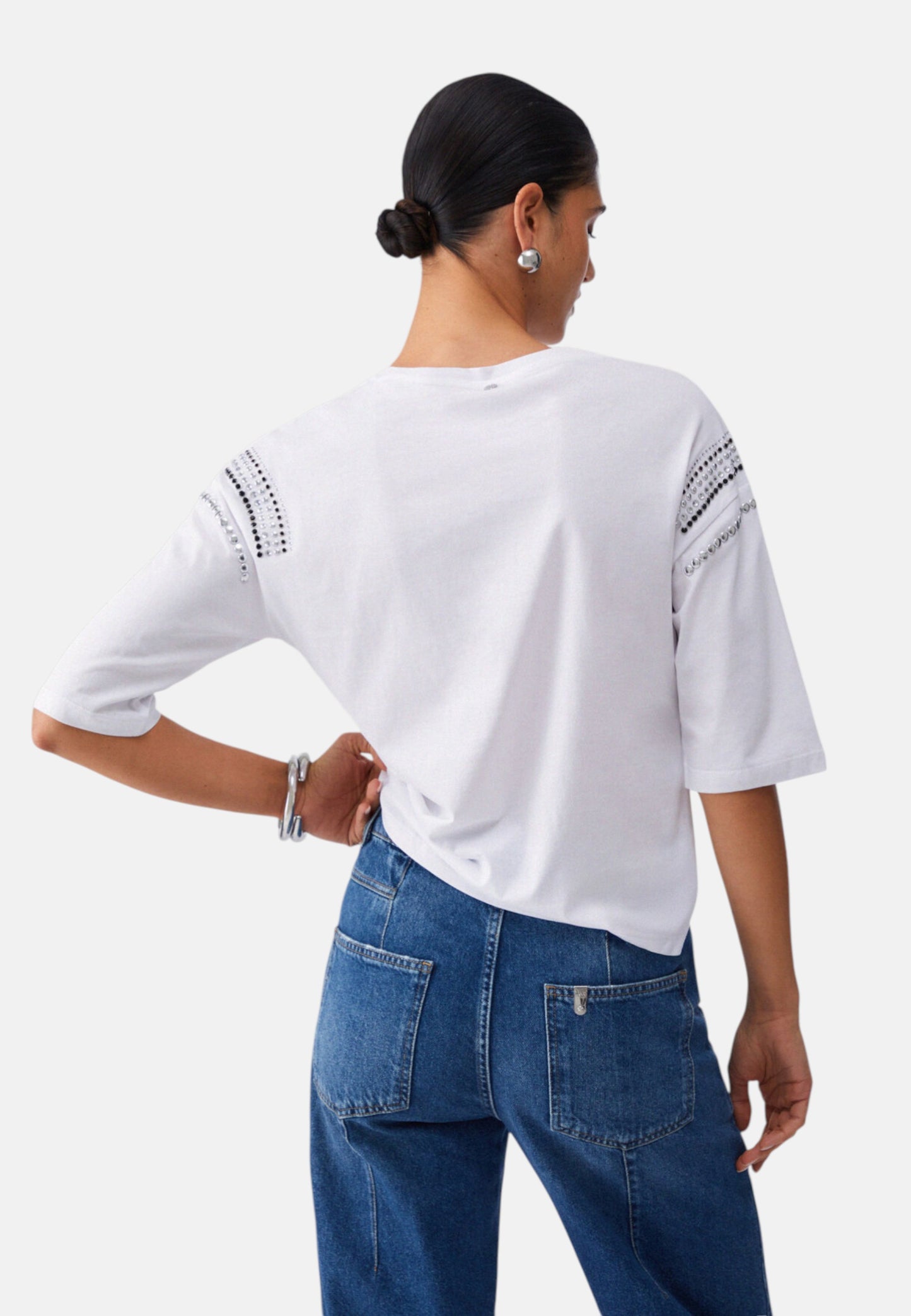 T-Shirt Manica Corta Donna Liu Jo Sleeve Motif Eco Line WA6128JS904