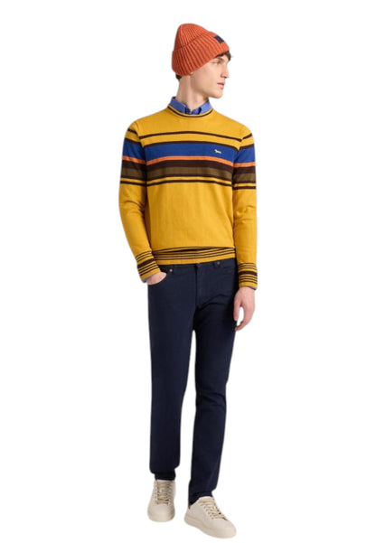 Maglione A Girocollo Uomo Harmont & Blaine Righe Piazzate 3D  HRP823030788