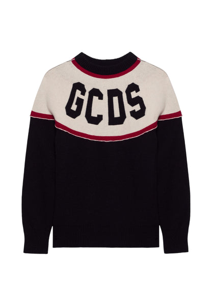 Maglione Collo A Lupetto Uomo Gcds  Stripes Logo B2CM1514KI9