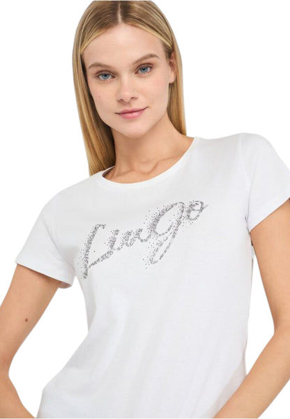 T-Shirt Manica Corta Donna Liu Jo  Faded Liujo Silver UF5266JS904