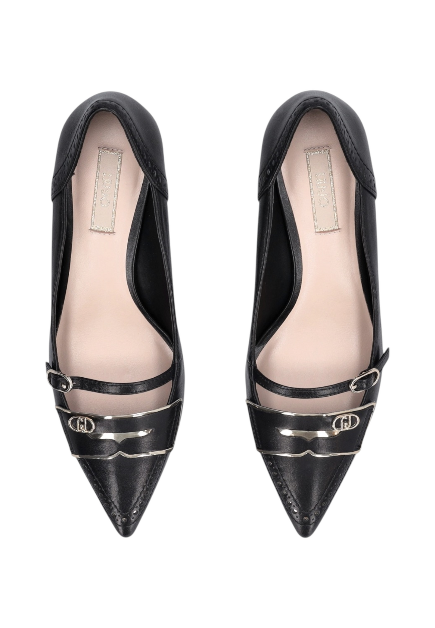 Decollete  Donna Liu Jo In Pelle Con Tacco Kitten E Cinturino Decorativo Deva 20 SF6011PX885