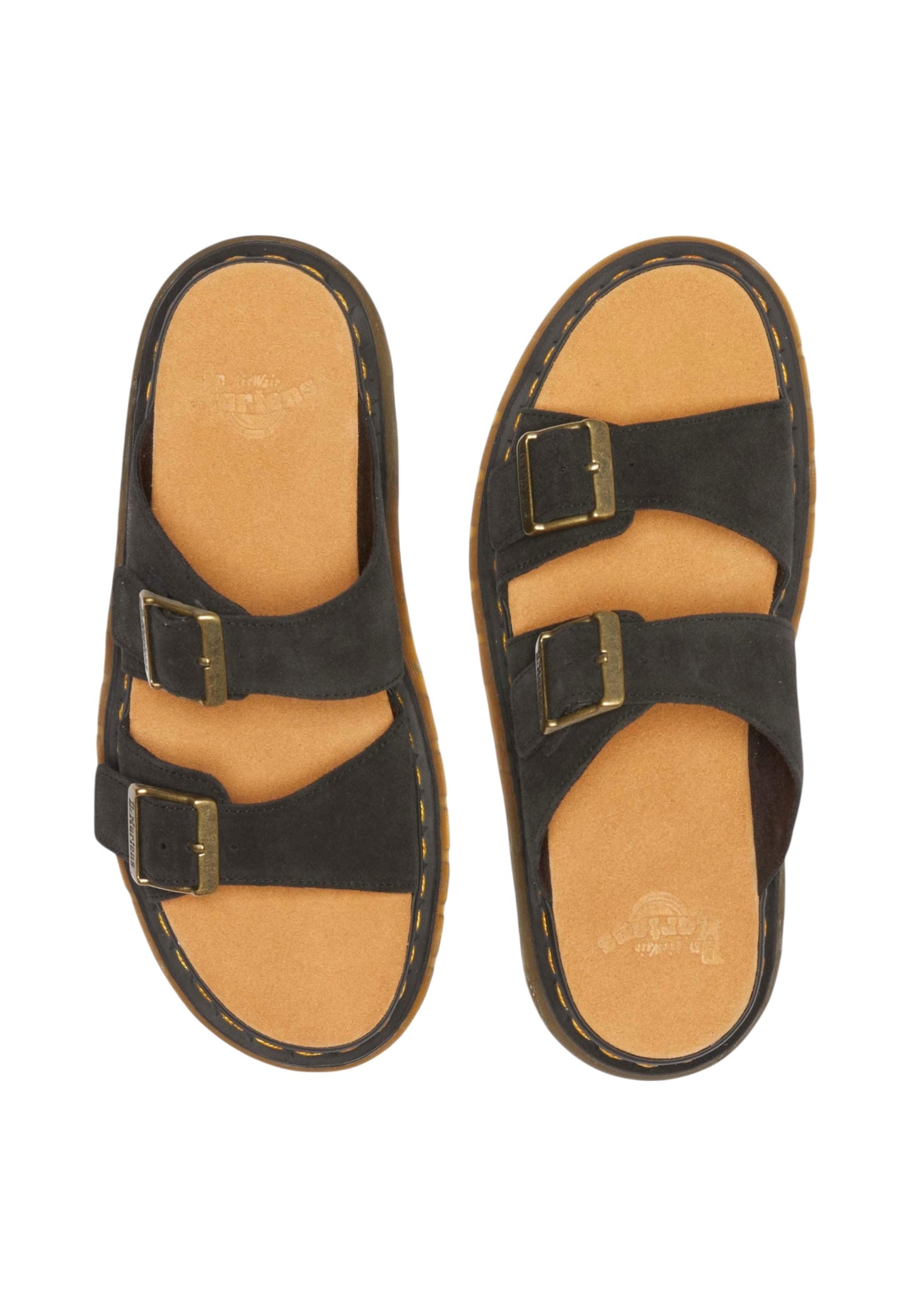 Ciabatte  Uomo Dr. Martens A Doppia Fascia Josef Black Eh Suede 41082
