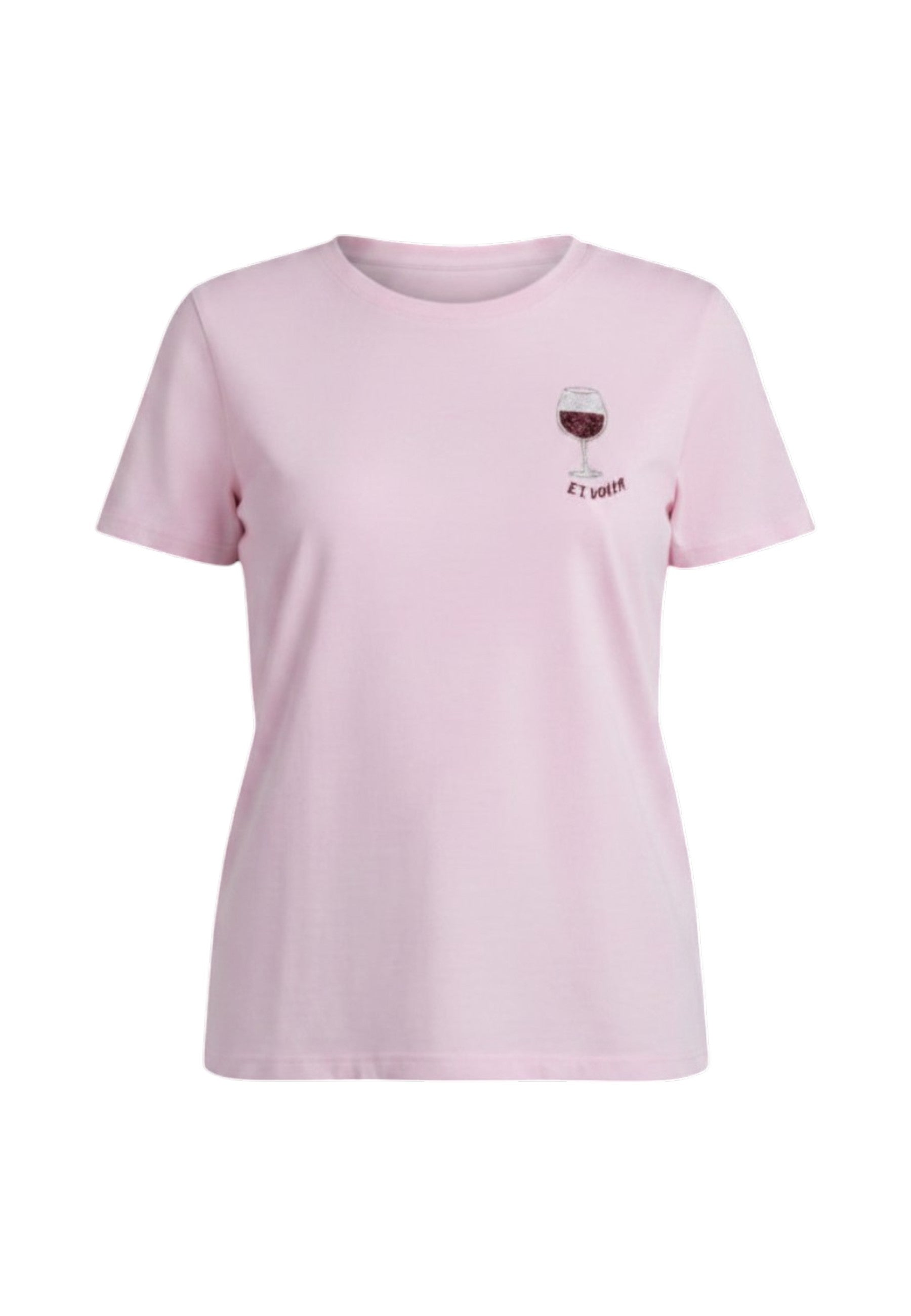 T-Shirt Manica Corta Donna Mc2 Saint Barth Sb Wine Beads Emb Emilie EMI0001