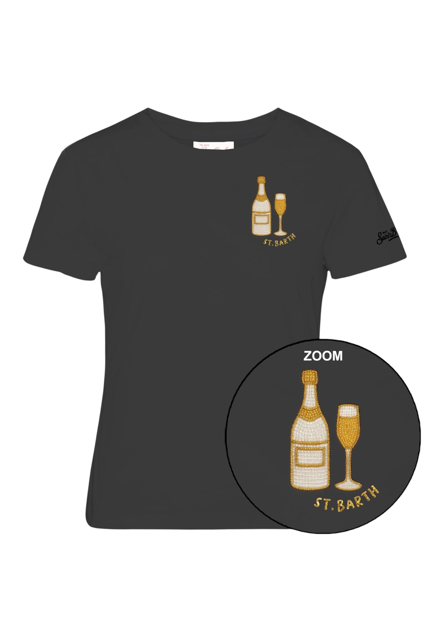 T-Shirt Manica Corta Donna Mc2 Saint Barth Sb Bollicine Beads Emb Emilie EMI0001