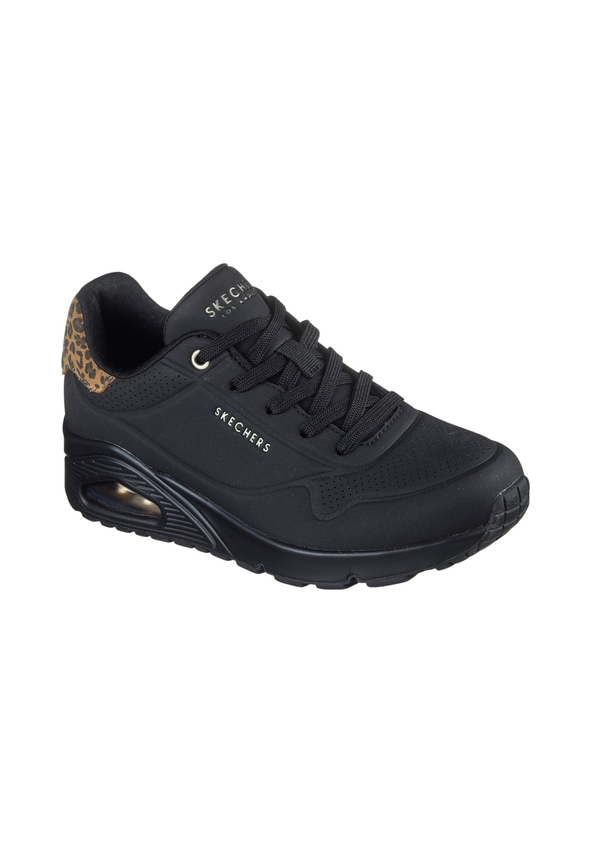 Sneakers Basse Donna Skechers Air-Cooled Memory Foam, Skech-Air, Dettaglio leopardato Uno-Jungle Nite 177093