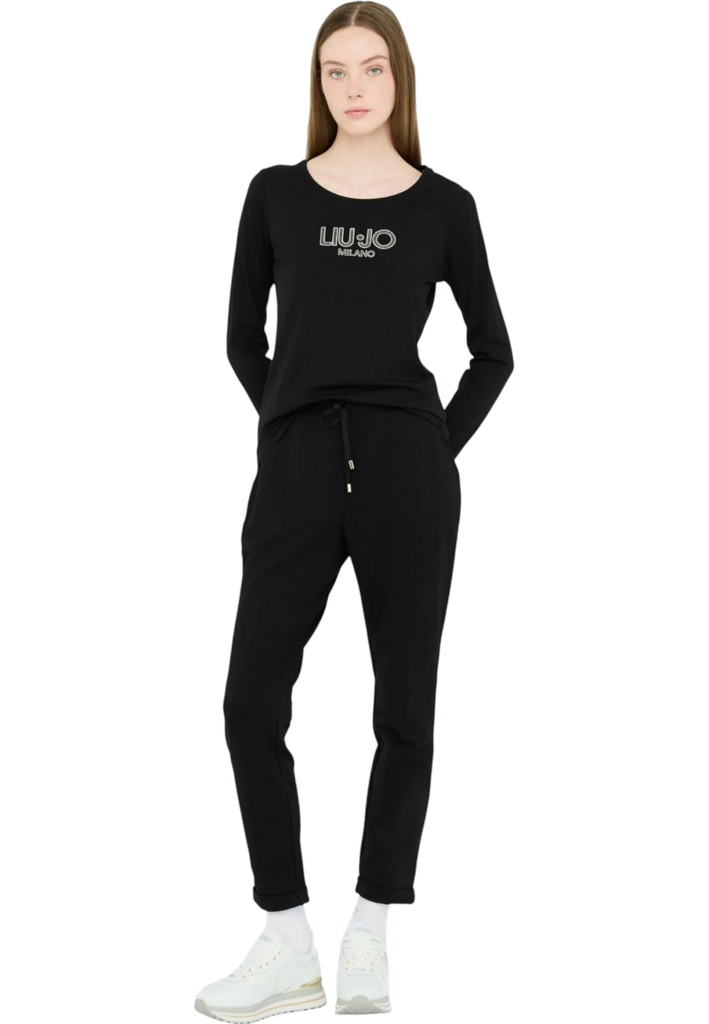 T-Shirt Manica lunga Donna Liu Jo  Liujo Studs TF5169JS003