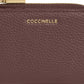 Portafoglio Con Zip Donna Coccinelle Compatto In Pelle con grana Metallic Soft E2MW511D101