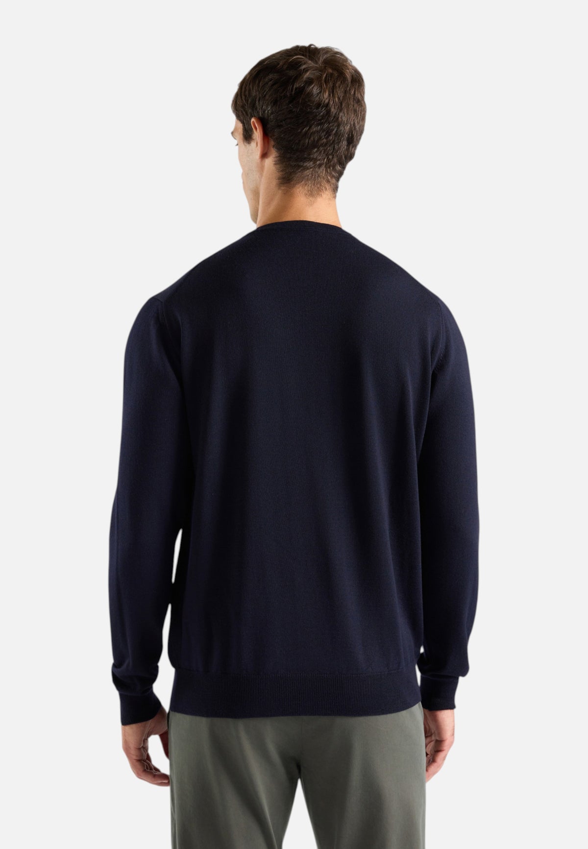 Maglione A Girocollo Uomo Harmont & Blaine Pura lana merino, Regular Fit, Finiture a costine, Made in Italy, Logo Harmont & Blaine  HRR001030478