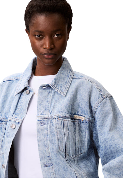 Giacca Jeans Donna Calvin klein Jeans  Cinched Trucker Ck L LV047C782G