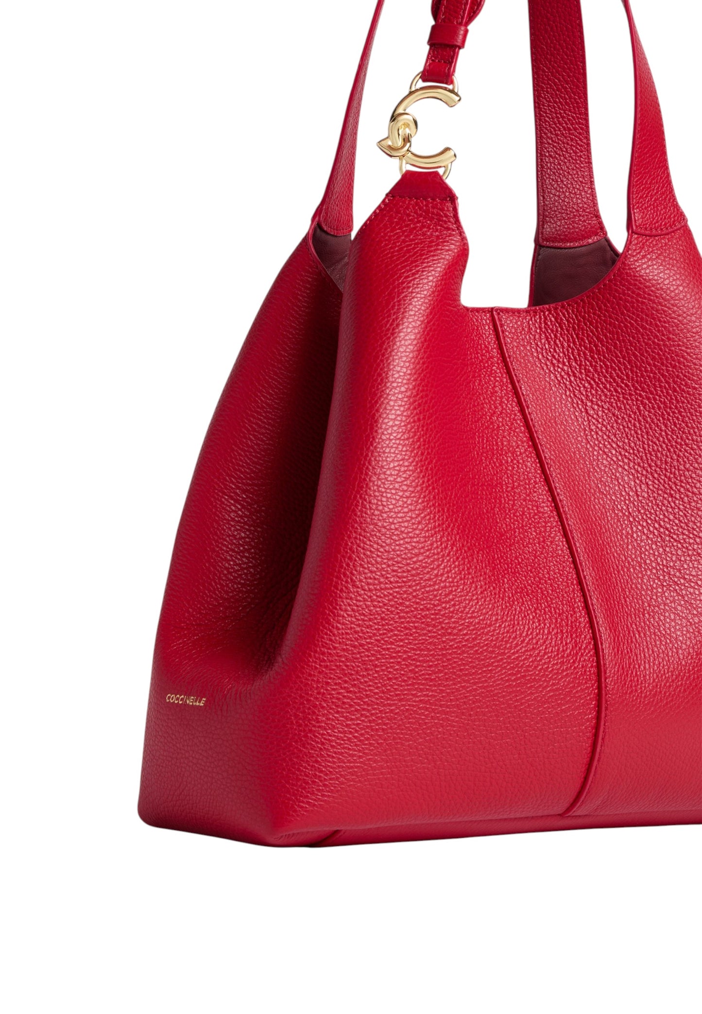 Borsa A Spalla Donna Coccinelle In Pelle Martellata Coccinelle C-Easy Large E1SHA110101