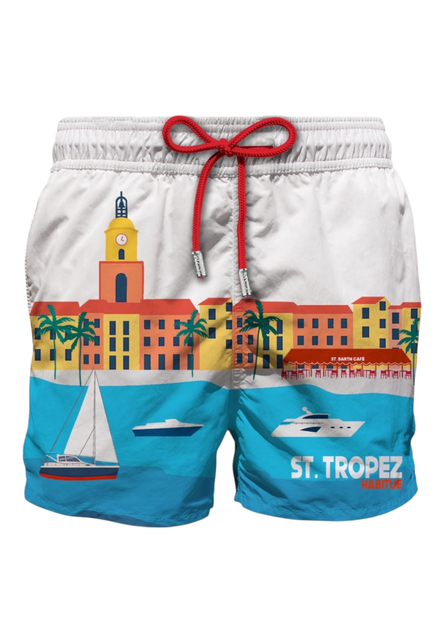 Costume da bagno Short Uomo Mc2 Saint Barth Stampa St Tropez Sun Gustavia Placed Print GUS0009