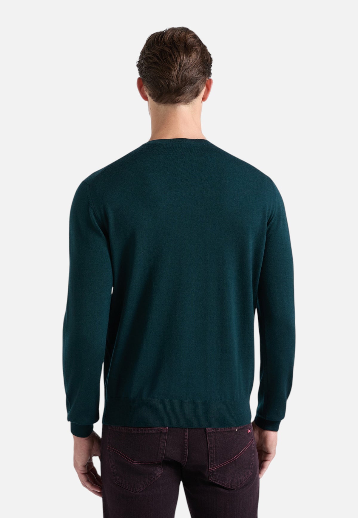 Maglione A Girocollo Uomo Harmont & Blaine Pura lana merino, Regular Fit, Finiture a costine, Made in Italy, Logo Harmont & Blaine  HRR001030478