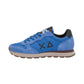 Sneakers Basse Uomo Sun68 Stile Running, Logo Ricamato, Nylon E Suede Tom Solid Z46101