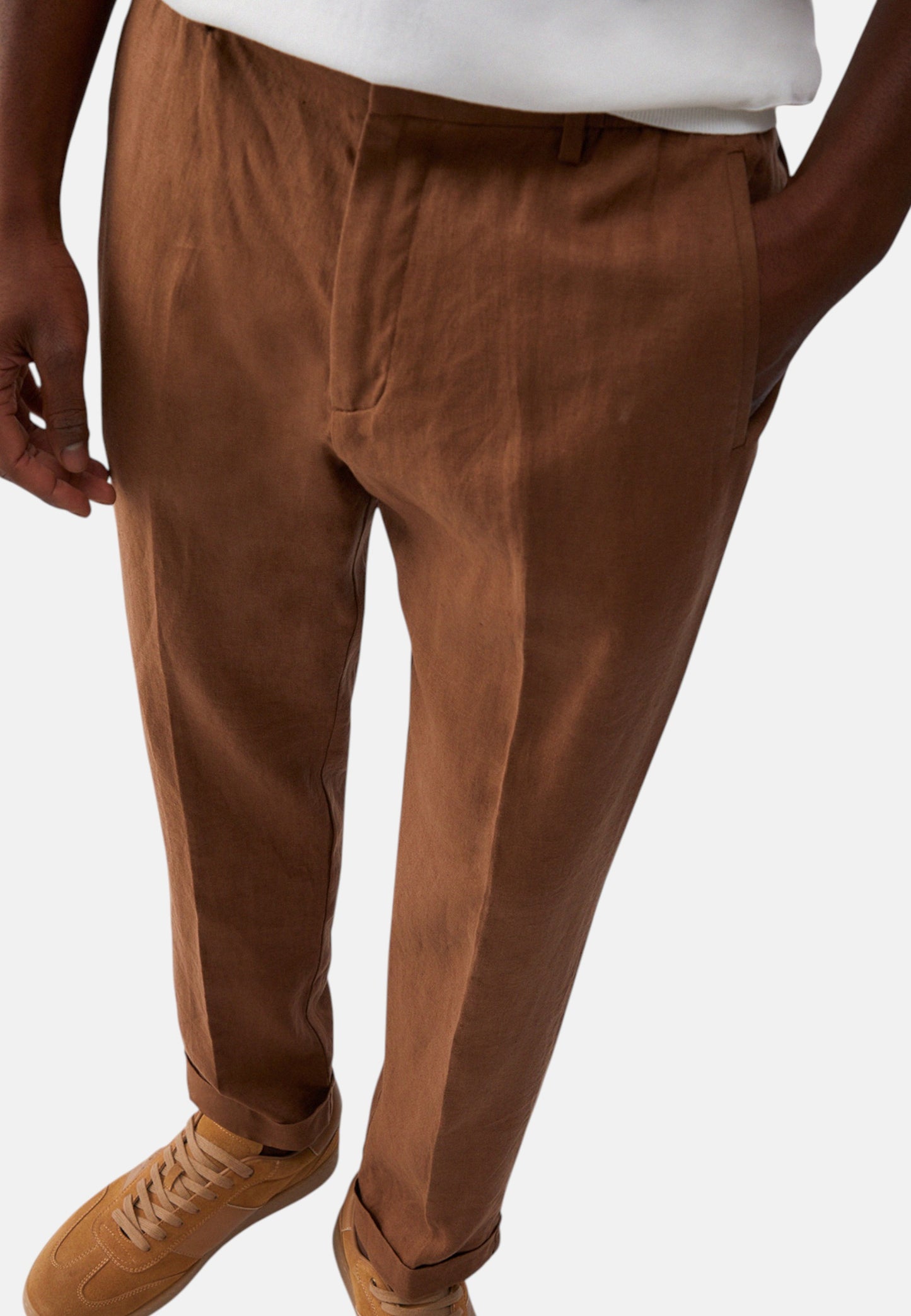 Pantaloni  Uomo Liu Jo Jogger In Lino  QA6095T4346