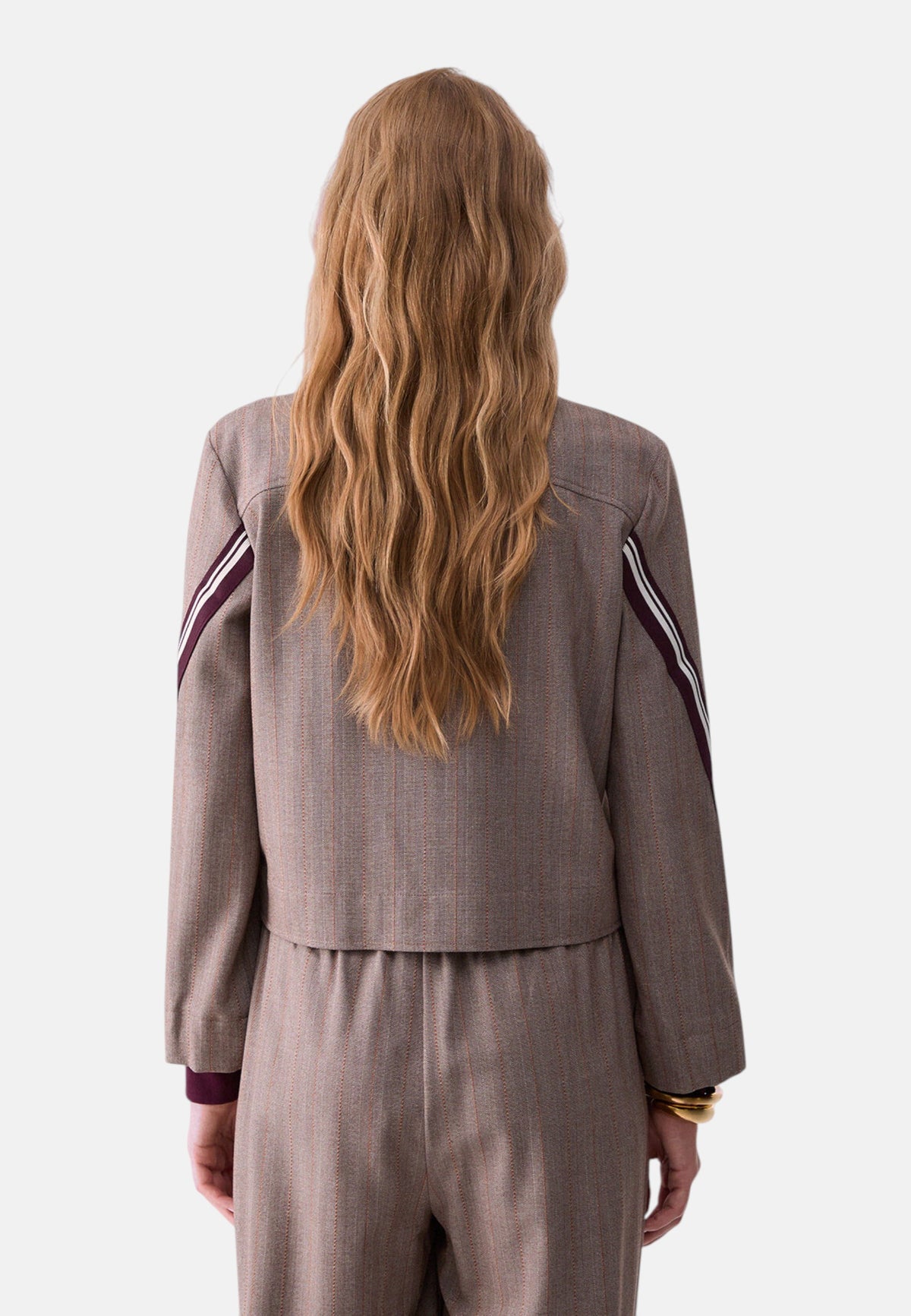 Giacca  Donna Liu Jo Corta Gessata Con Zip  TF6146T692A