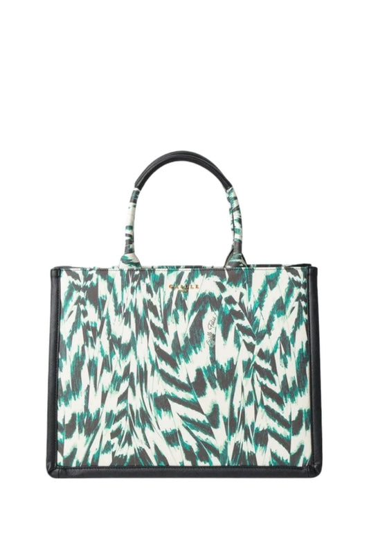 Borsa A Mano Donna Gaelle Shopper In Saffiano Stampato Logo Galvanica Oro  GAACW00229