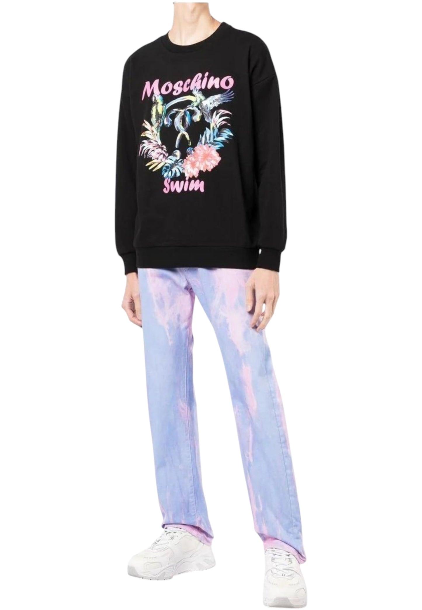 Felpa A Girocollo Uomo Moschino Pappagallini  A17032321