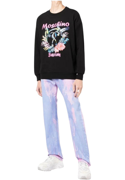 Felpa A Girocollo Uomo Moschino Pappagallini  A17032321