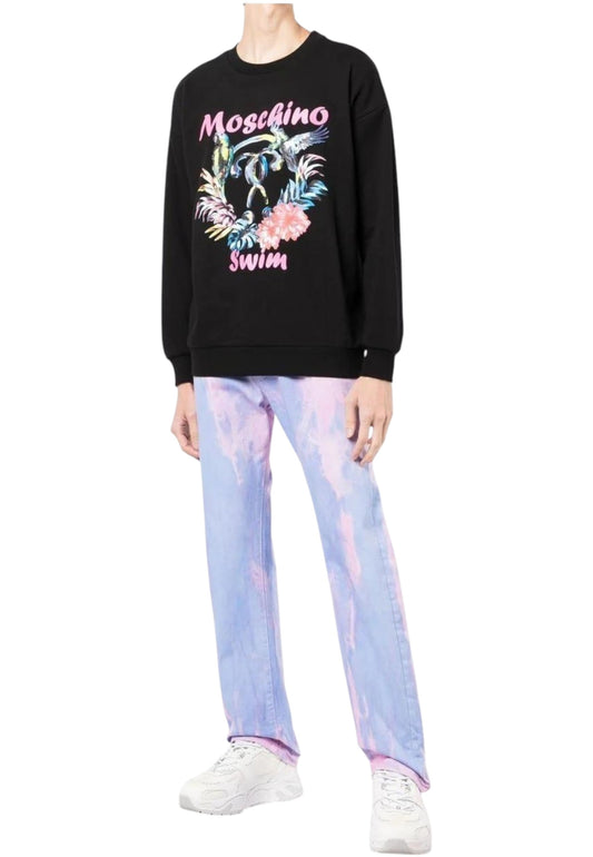 Felpa A Girocollo Uomo Moschino Pappagallini  A17032321