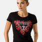 T-Shirt Manica Corta Donna Guess  Flowers Triangle W6RI23J1314