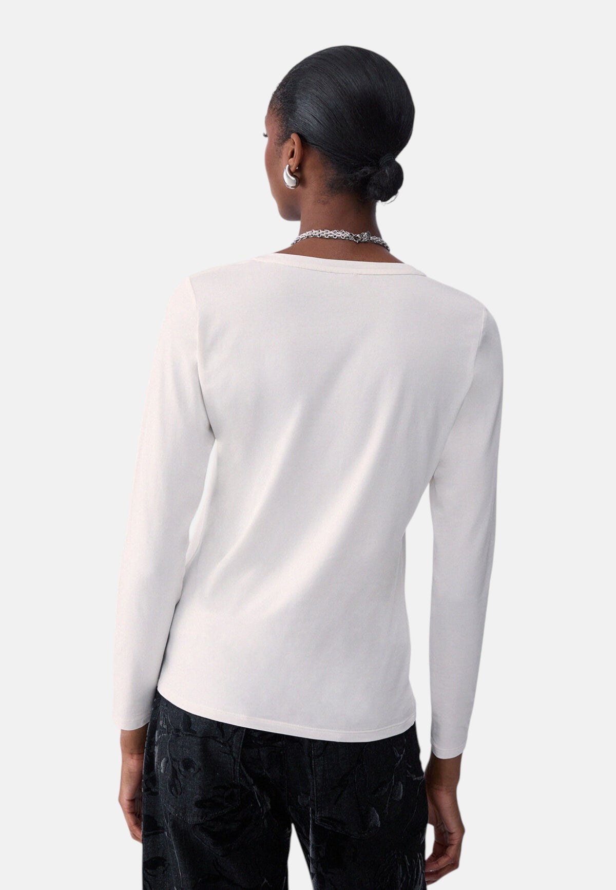 T-Shirt Manica lunga Donna Liu Jo Basica Liujo Sequin TF6245JS003