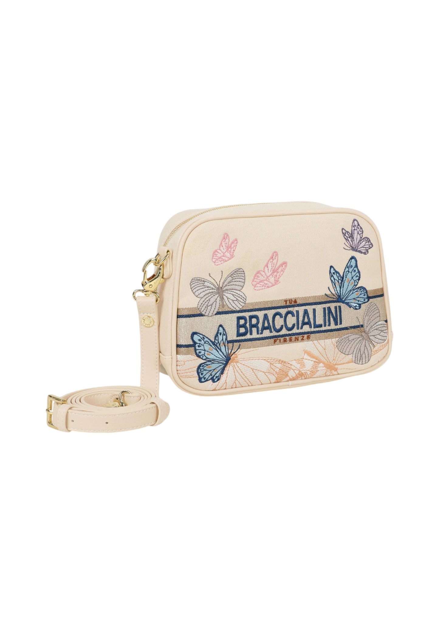 Borsa A Tracolla Donna Braccialini In Tessuto Con Ricami Esclusivi Jacquard B19061TY