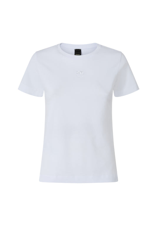 T-Shirt Manica Corta Donna Pinko Ricamo Love Birds Bussolotto 100355A2RD