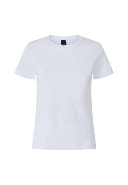 T-Shirt Manica Corta Donna Pinko Ricamo Love Birds Bussolotto 100355A2RD