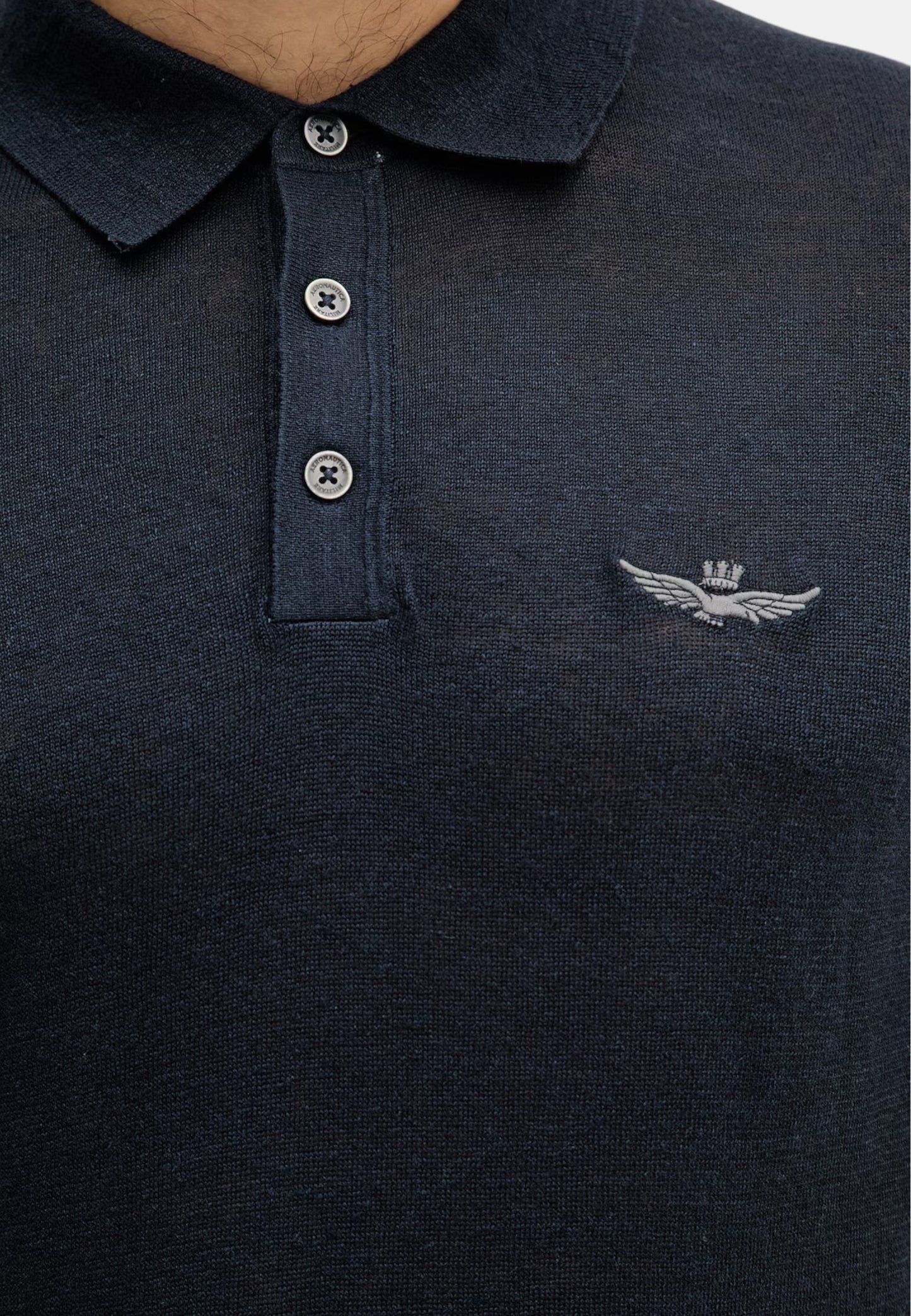 Polo Manica Corta Uomo Aeronautica Militare In Maglia Di Lino  261MA1625UL00935