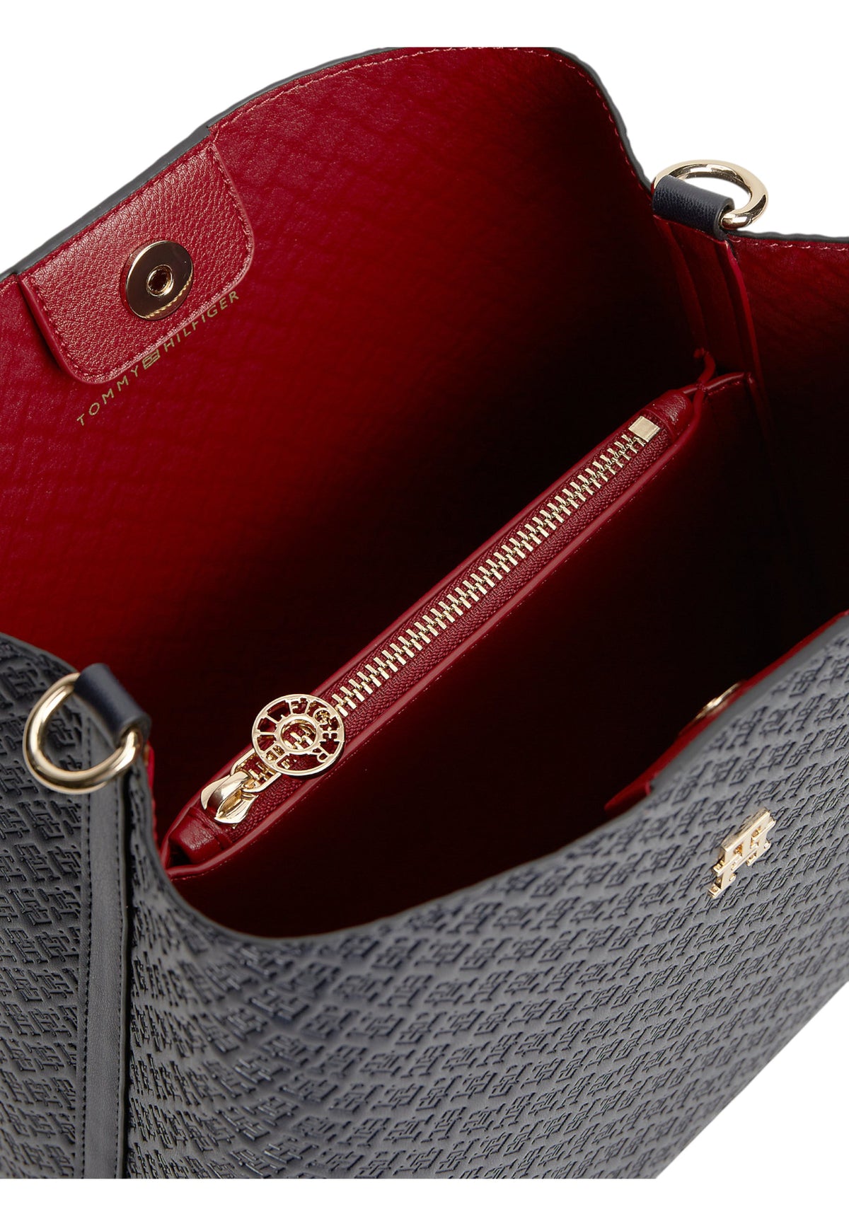 Borsa A Spalla Donna Tommy Hilfiger Shoulder Bag Mono Th Icon AW0AW19000