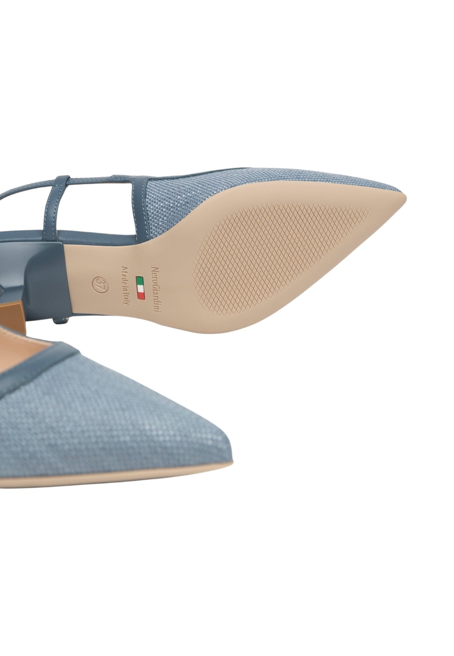 Sling Back  Donna Nero Giardini Effetto Paglia  E615471D