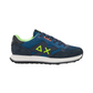Sneakers Basse Uomo Sun68 Stile Running, Nylon E Suede, Maxi Logo, Dettagli Fluo Jaki 2.0 Fluo Z46123