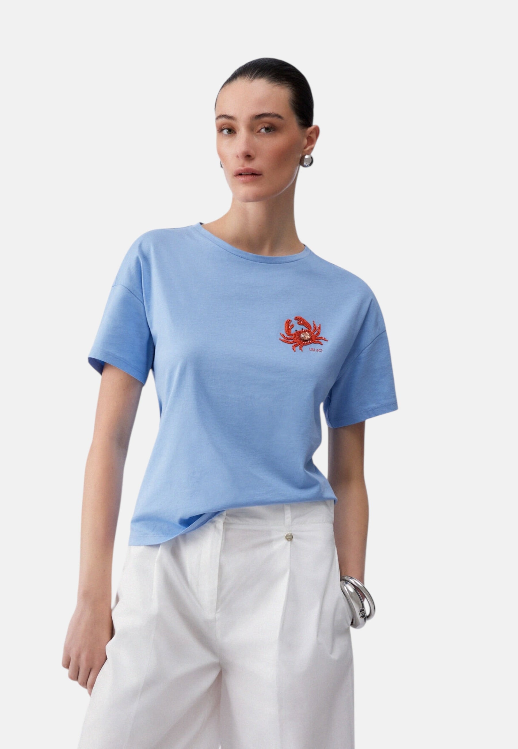 T-Shirt Manica Corta Donna Liu Jo Wave Crab Eco Line WA6414JS923