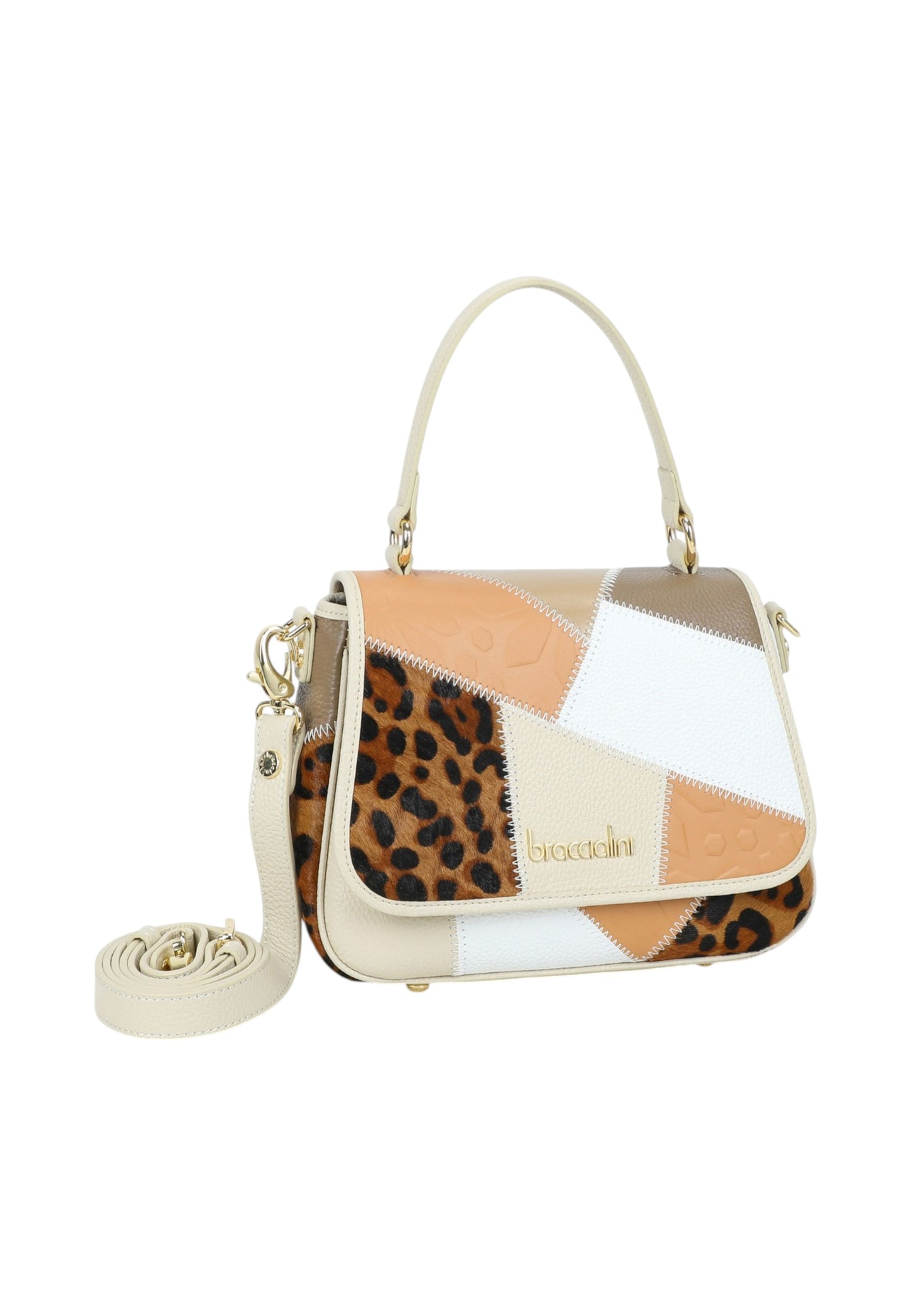 Borsa A Mano Donna Braccialini In Pelle Patchwork B19070PP