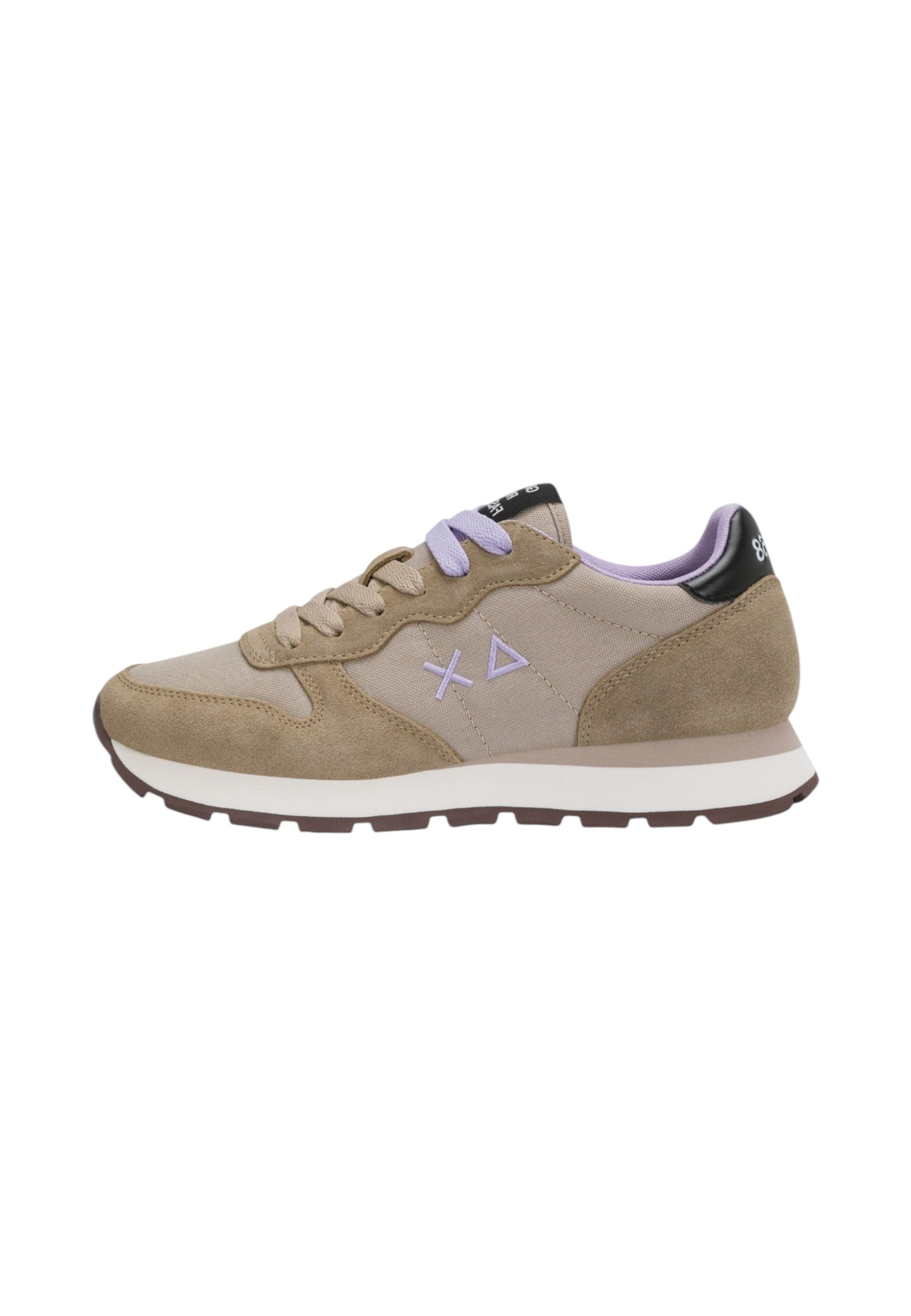 Sneakers Basse Donna Sun68 Stile Running, Nylon E Suede, Logo Ricamato Ally Solid Z46201
