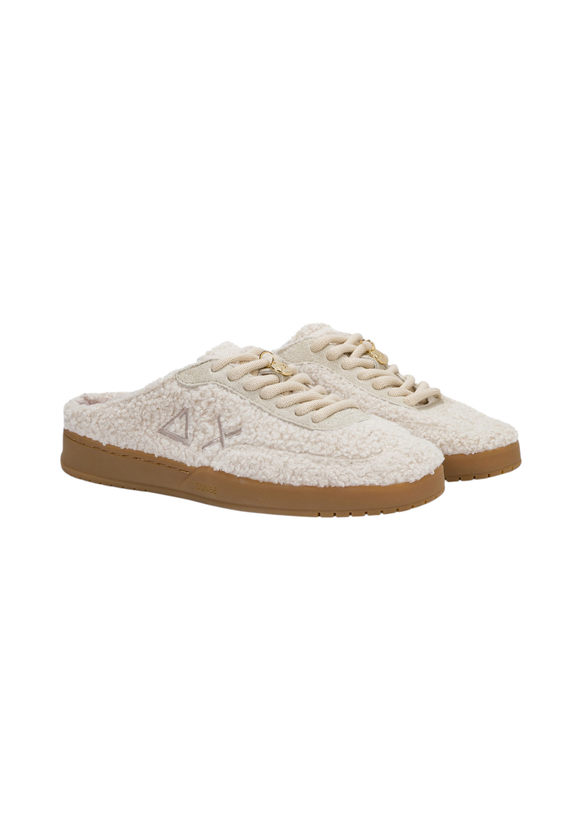 Sneakers Basse Donna Sun68 Stile Tennis, Suede, Teddy, Sabot California Sabot Teddy Z46257