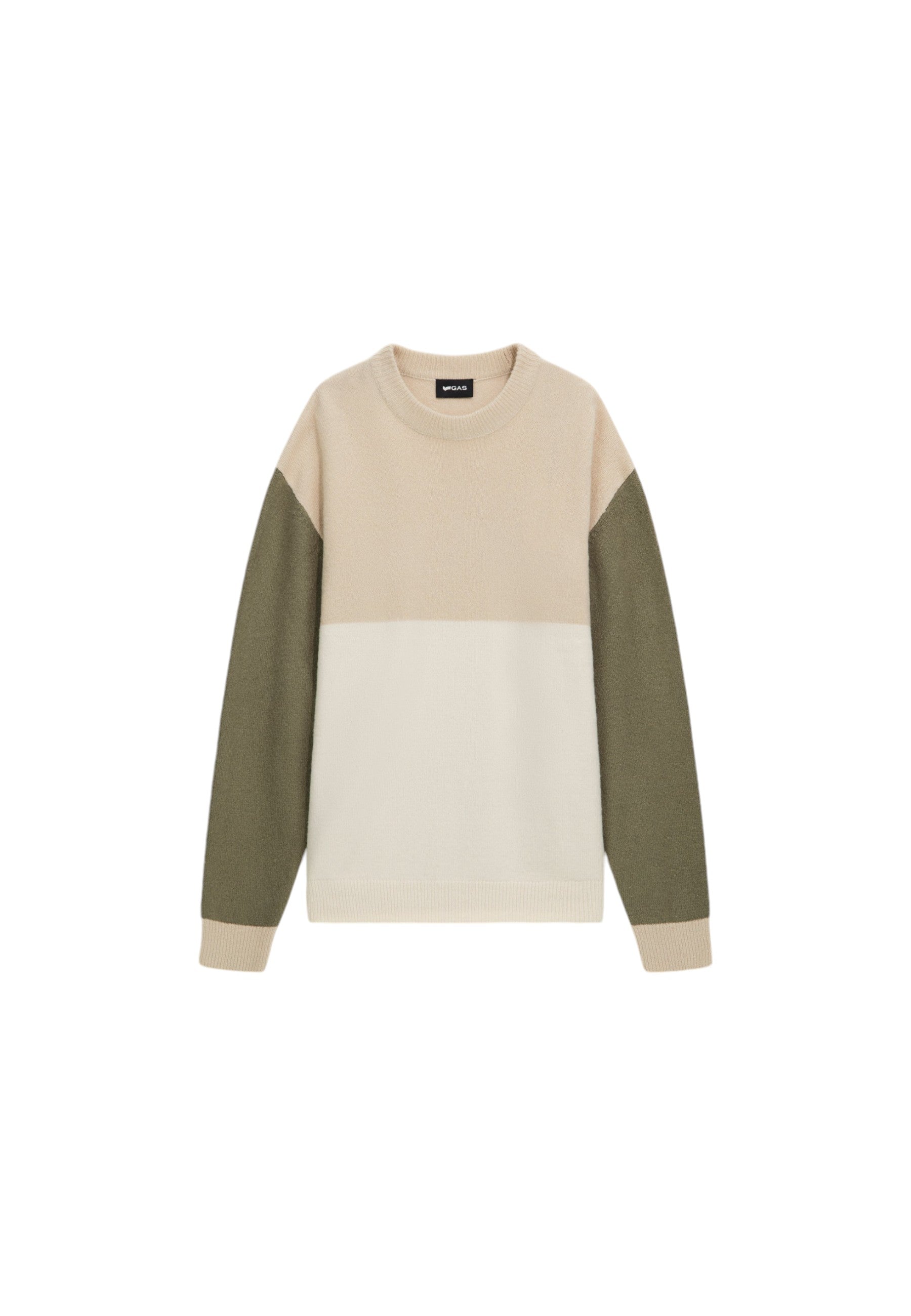 Maglione A Girocollo Uomo Gas Regular Fit Color Block Amari Logo 562243432426