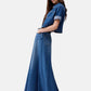 Gonna Lunga Donna Liu Jo In Denim Fluido  UA6171D0319