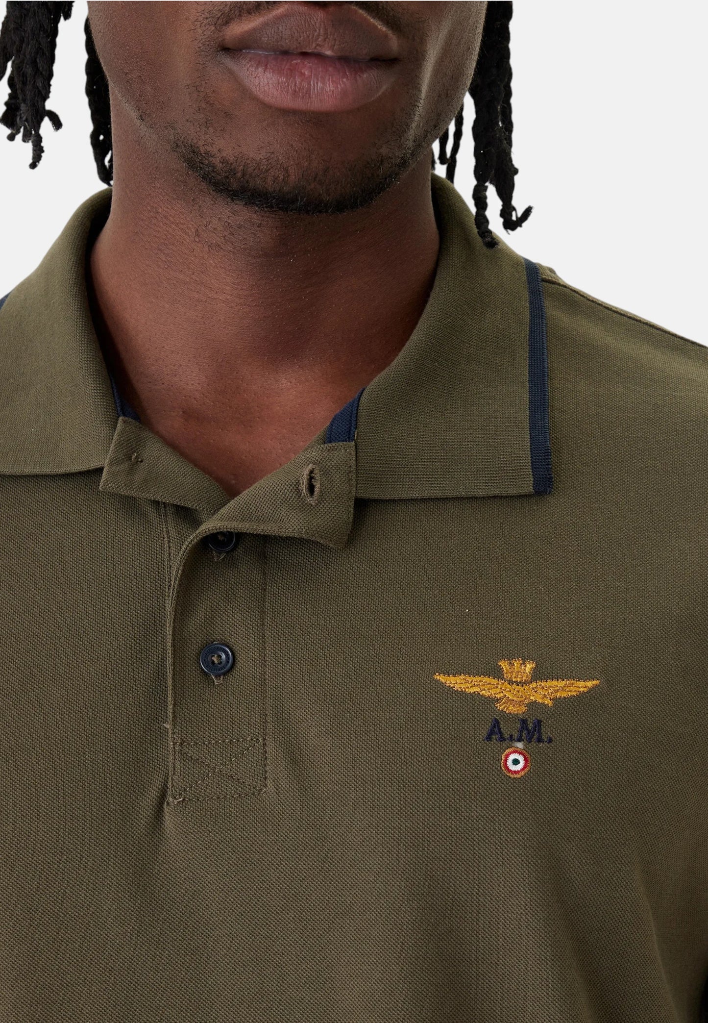 Polo Manica Corta Uomo Aeronautica Militare In Pique' Di Cotone Con Logo  261PO1308UP00082